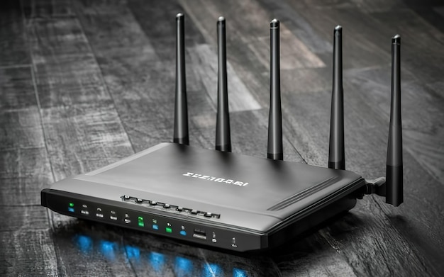 high speed wireless router with multiple connected devices