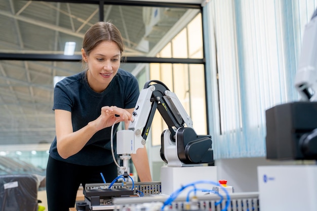 High Tech Robotic Arm with an Artificial Intelligence Computer Processor Unit in its