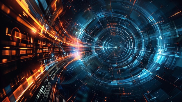 HighTech Abstract Design Wallpaper in Vibrant Colors