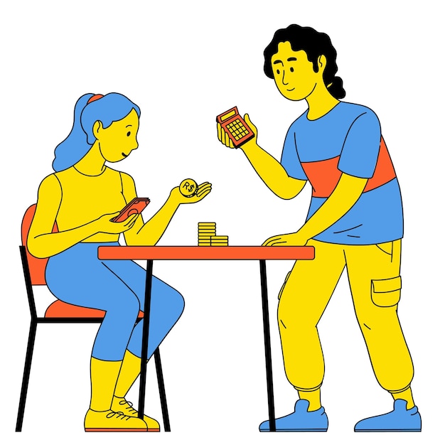 Hình ảnh ghép bản vẽ sáng tạo về tòa nhà ngân hàng, chủ ngân hàng, nhà kinh tế, doanh nhân, hai người đàn ông cùng nhau nhảy