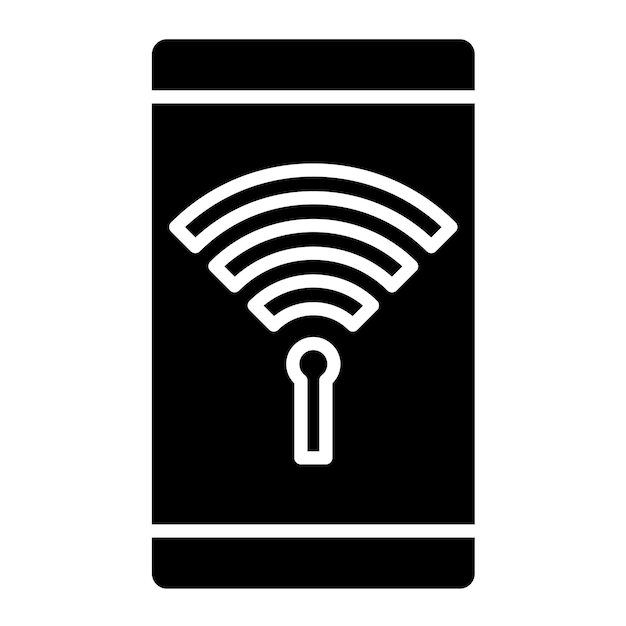 Hình minh họa biểu tượng Wifi dạng Glyph đen