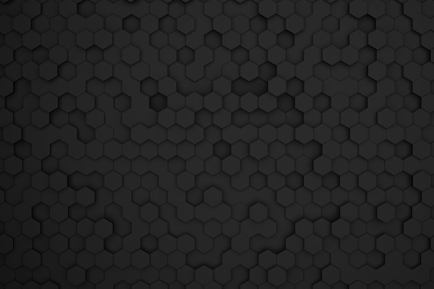 honeycomb background with black 3d hexagons
