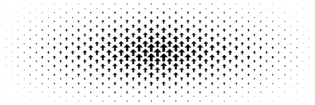 horizontal black arrow spreading from center for pattern and background
