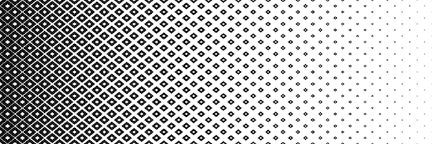 horizontal black halftone of middle space in diamond shape design for pattern and background