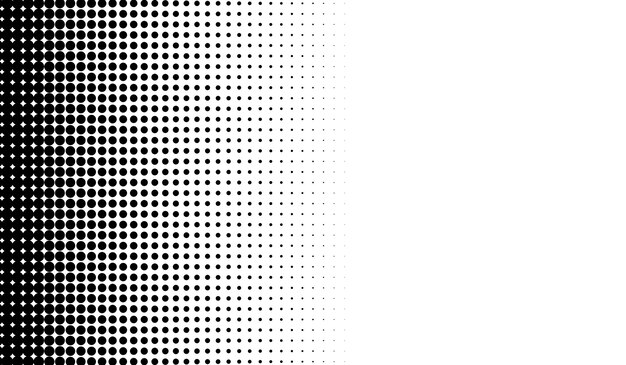 Horizontal haftone gradient with many tiny dots