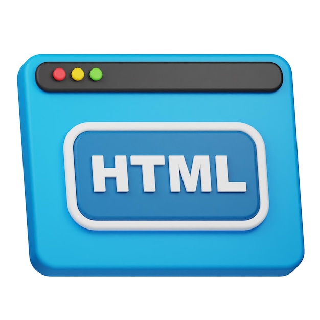 html website 3d icon isolated on the white background