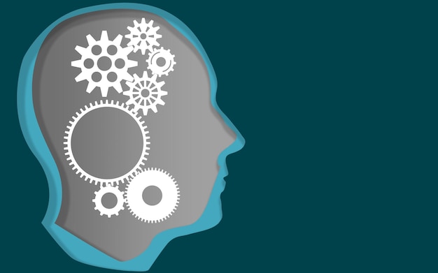 Human head jigsaw innovation management
