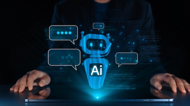 human interact with ai artificial intelligence virtual assistant uuid