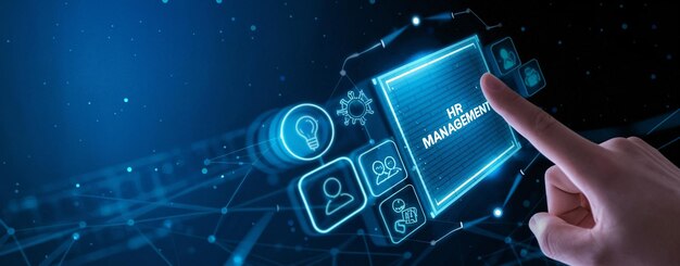 Human resources management recruitment and employment concept CEO and employee team for a success