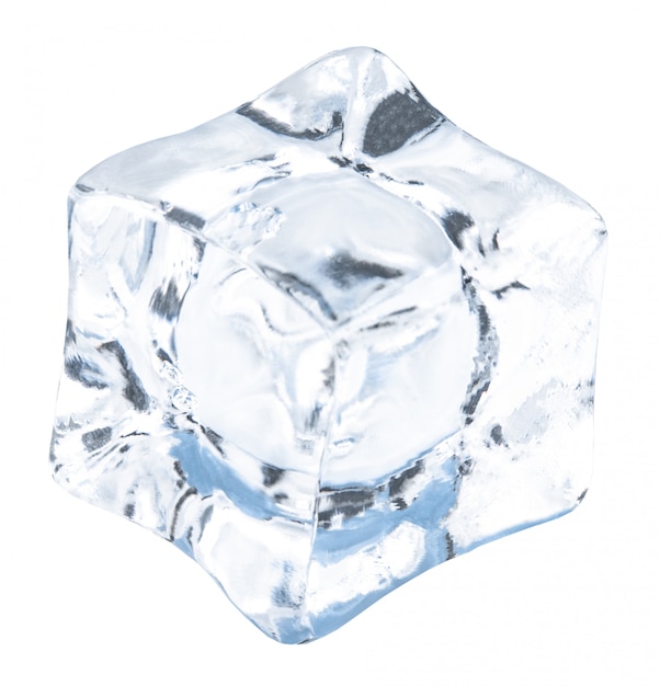 Ice cube isolated on white background