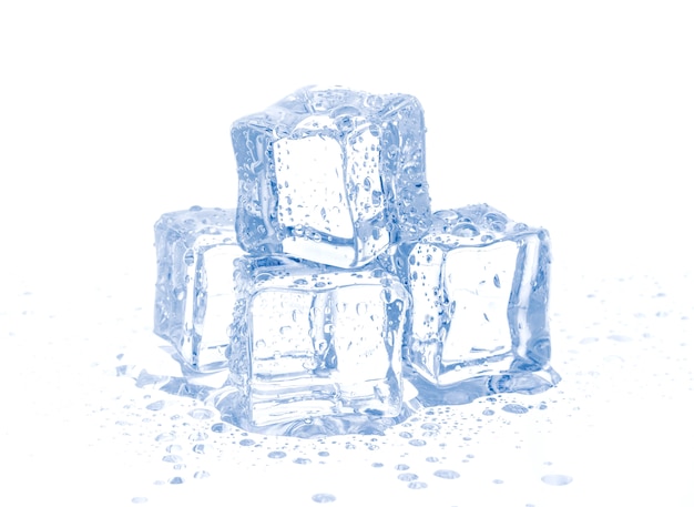 Ice cubes isolated on white