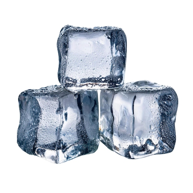 ice cubes with white background