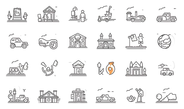 icon bundle set Travel Medical Finance Concept