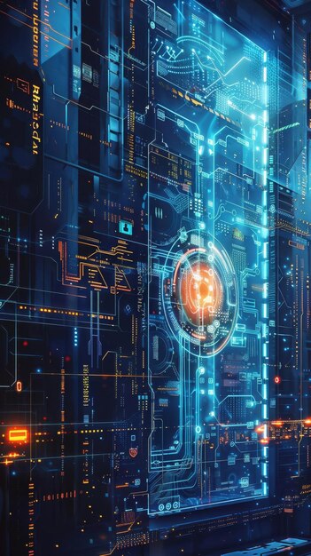 illustration of a digital key and password system with ai text glowing on the screen representing aienhanced encryption algorithms