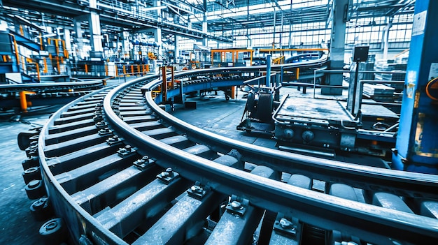 Industrial Precision Steel Pipes and Machinery in a Manufacturing Plant Emphasizing Energy and Production