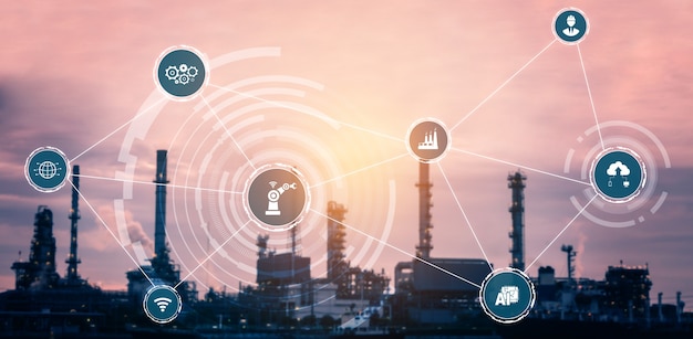 industry 4.0 technology concept - smart factory for fourth industrial revolution