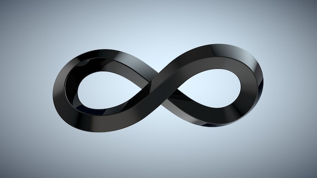 Infinity black sign Premium Photo