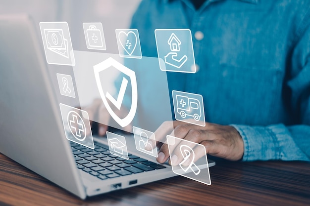 insurance online application concept