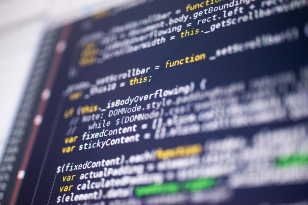javascript code on a monitor