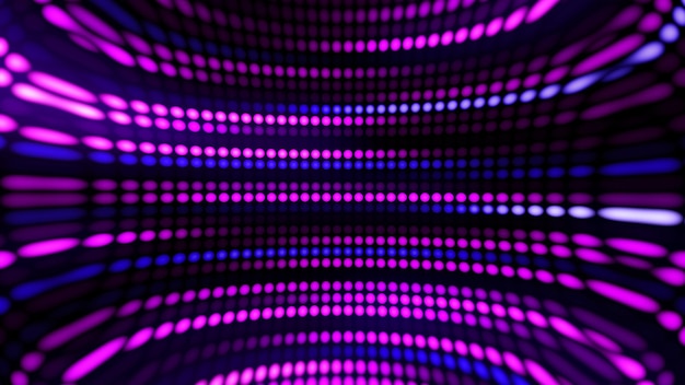 Kết xuất 3D nền neon sáng tuyệt đẹp với ánh đèn tròn
