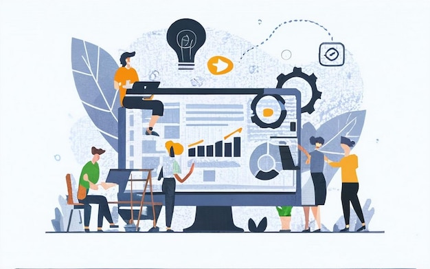 Khái niệm hoạch định nguồn lực doanh nghiệp ERP, năng suất và cải tiến của công ty, hình ảnh minh họa cho website