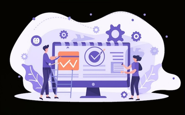 Khái niệm hoạch định nguồn lực doanh nghiệp ERP, năng suất và cải tiến của công ty, hình ảnh minh họa cho website