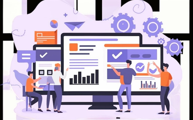 Khái niệm hoạch định nguồn lực doanh nghiệp ERP, năng suất và cải tiến của công ty, hình ảnh minh họa cho website