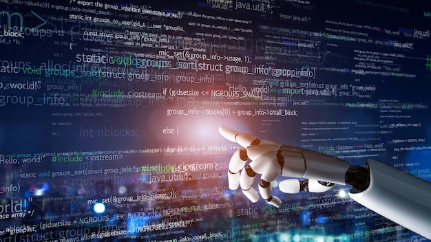 Khái niệm về công nghệ AI mang tính cách mạng, trí tuệ nhân tạo, robot tương lai