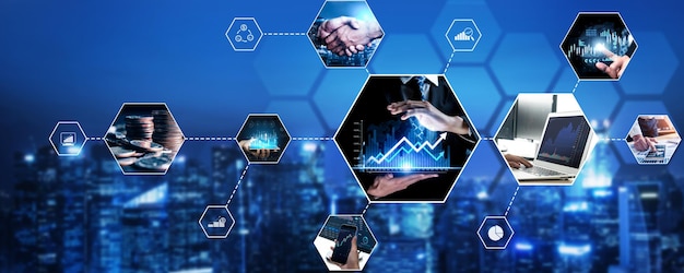Khái niệm về công nghệ dữ liệu tài chính kỹ thuật số trong kinh doanh tương lai và kudos dữ liệu lớn
