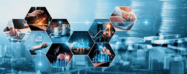 Khái niệm về công nghệ dữ liệu tài chính kỹ thuật số trong kinh doanh tương lai và kudos dữ liệu lớn