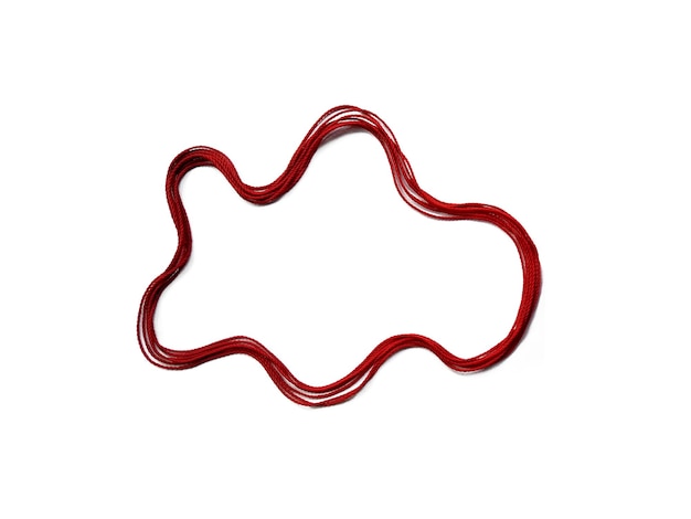 knitting yarn on white background
