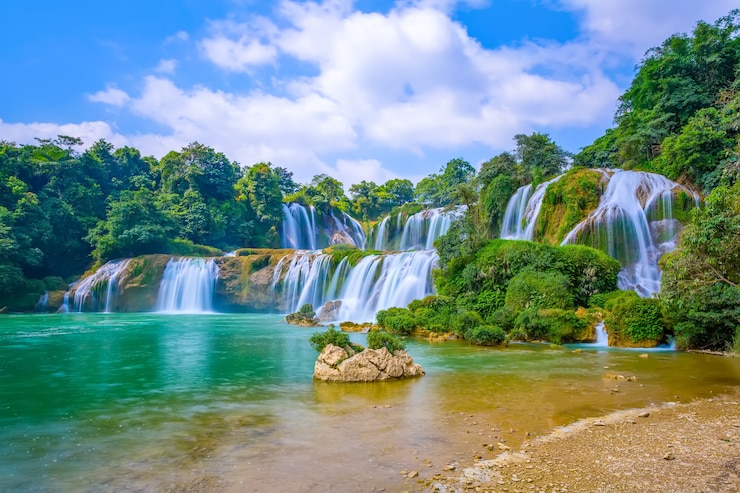 Photo landscape waterfall
