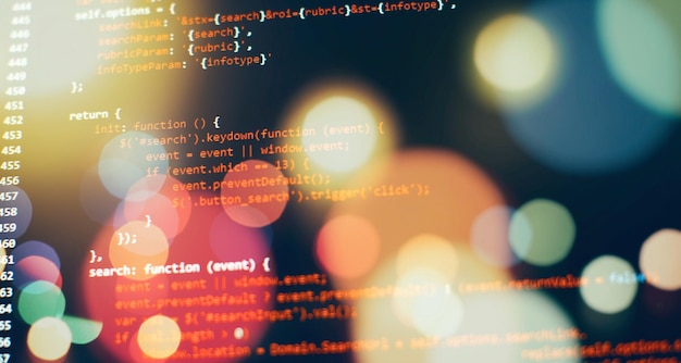 laptop display closeup photo information technology website coding standards for web design programmer developer screen
