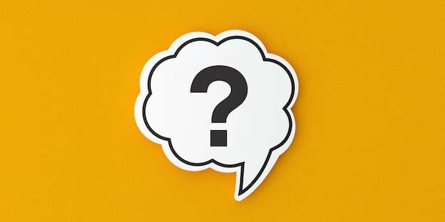 Large question marks.