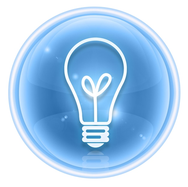 Light Bulb Icon ice isolated on white background