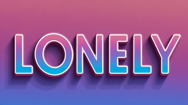Lonely word art