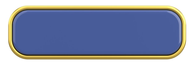 luxury button empty button 3d illustration
