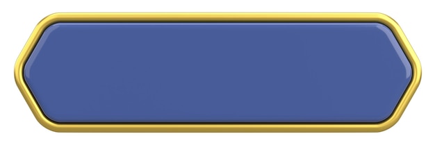 luxury button empty button 3d illustration