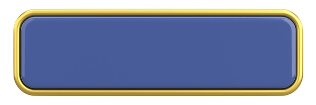 luxury button empty button 3d illustration