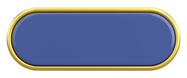 luxury button empty button 3d illustration