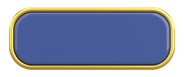 luxury button empty button 3d illustration