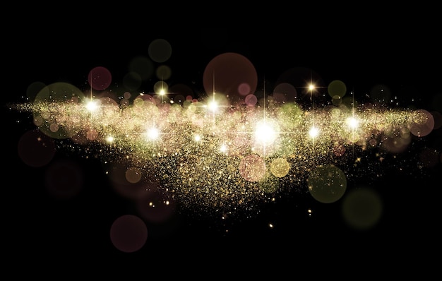 Luxury gold glitter golden sparkle confetti shiny glittering dust Frame border Background
