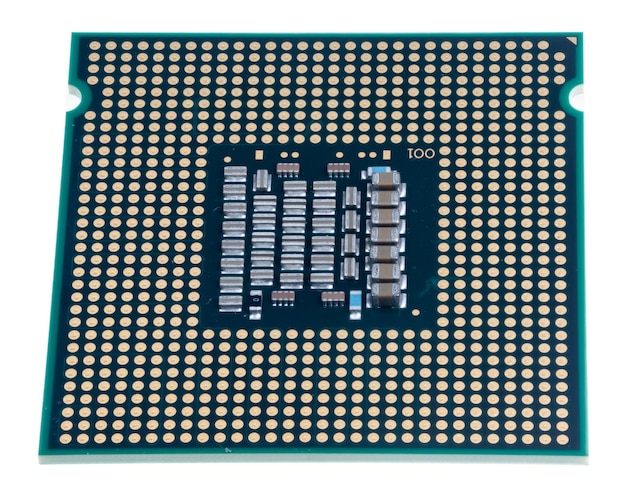 macro of computer chip