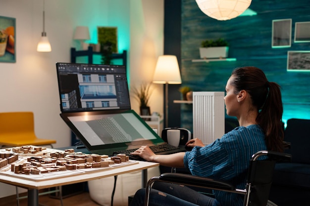 Man using laptop while sitting on table