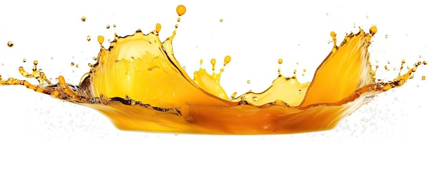 mango in water splash juice isolated on white background