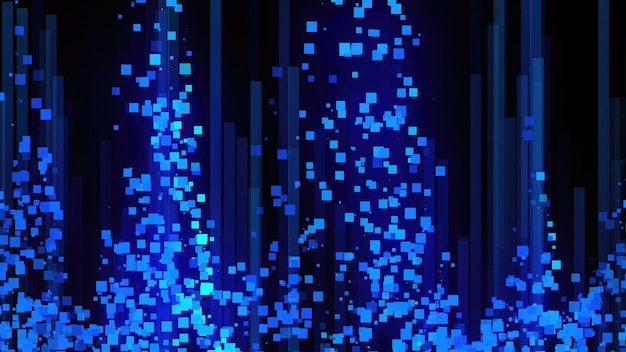 Many digital lines in space abstraction of data communication computer generated background 3D render