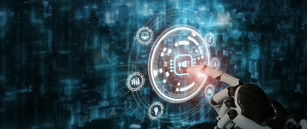 Marketing automation growth marketing strategy concept Digital marketing automation tools used for all in one email marketing social media customer journey pricing advertising and loyalty