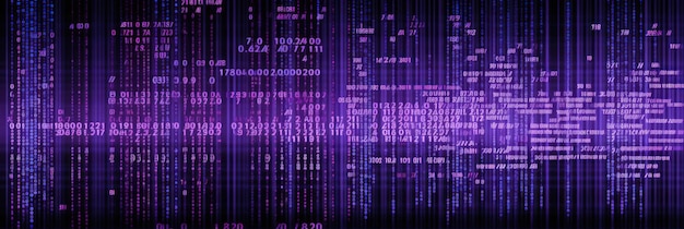 Mauve digital binary data on computer screen background ar 31 Job ID be1687acb07440439af6cac1908fa7ef