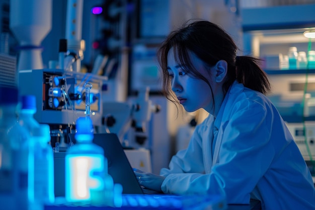 Medical Researcher in Lab Coat
