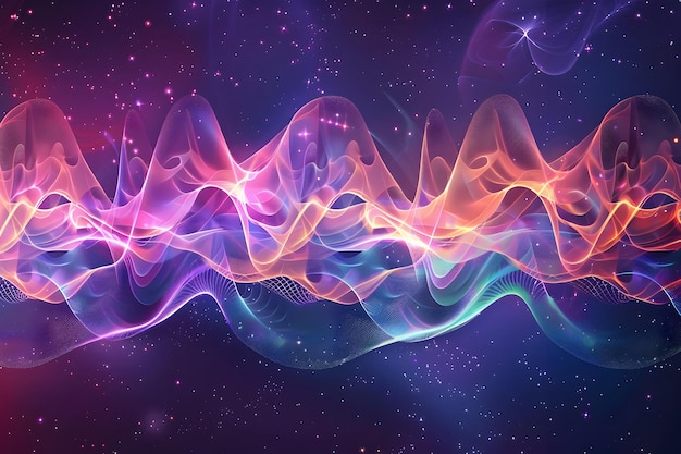 Mesmerizing Psychic Waves of Colorful Cosmic Energy and Ethereal